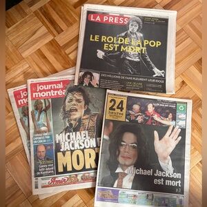Michael Jackson Memorial Newspaper Collection - Black